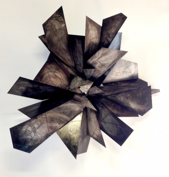 Alan Gouldbourne, Liminal Relief No.2, 2014, Aluminium, 120x120x30cm