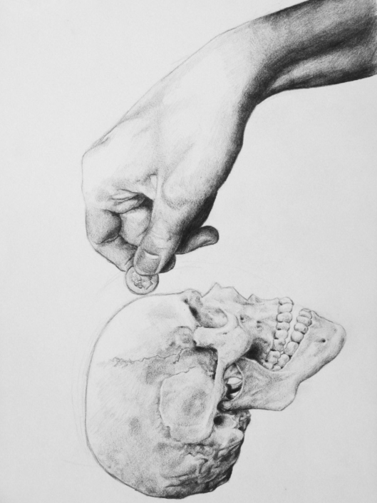 Nicolas Leignel, Crane 2, 2010, Fusain sur papier, 21x29.7cm